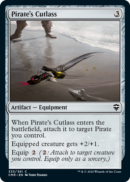 [333]【EN】【FOIL】海賊のカットラス/Pirate's Cutlass【CMR】[C][茶]