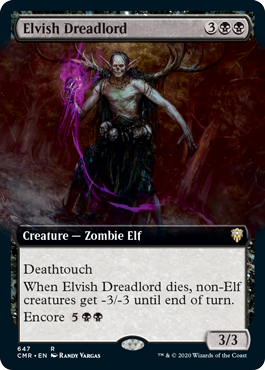[647]【EN】■拡張アート■エルフの戦慄王/Elvish Dreadlord【CMR】[R][黒]