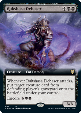 [654]【EN】■拡張アート■ラクシャーサの堕落者/Rakshasa Debaser【CMR】[R][黒]