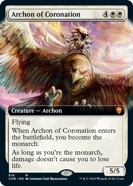 [616]【EN】【FOIL】■拡張アート■戴冠のアルコン/Archon of Coronation【CMR】[M][白]