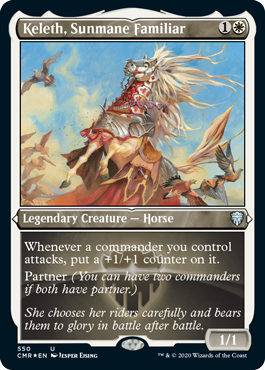[550]【EN】【エッチングFOIL】陽光たてがみの使い魔、ケレス/Keleth, Sunmane Familiar【CMR】[U][白]