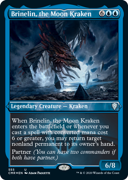[555]【EN】【エッチングFOIL】月のクラーケン、ブリネリン/Brinelin, the Moon Kraken【CMR】[U][青]