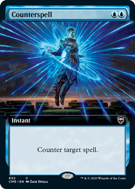 [632]【EN】【FOIL】■拡張アート■対抗呪文/Counterspell【CMR】[C][青]