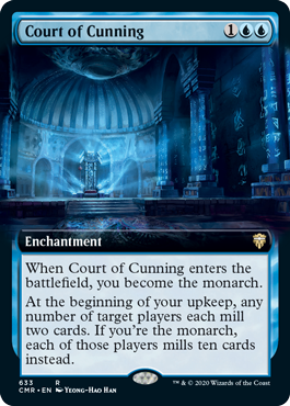 [633]【EN】【FOIL】■拡張アート■狡猾の宮廷/Court of Cunning【CMR】[R][青]