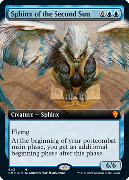 [643]【EN】【FOIL】■拡張アート■副陽のスフィンクス/Sphinx of the Second Sun【CMR】[M][青]