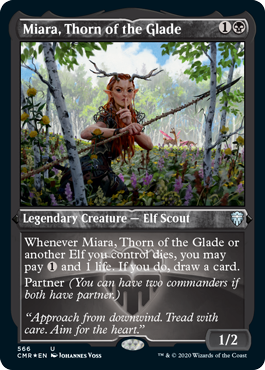 [566]【EN】【エッチングFOIL】林間の茨、ミアーラ/Miara, Thorn of the Glade【CMR】[U][黒]
