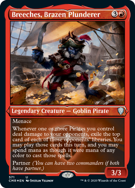 [571]【EN】【エッチングFOIL】鉄面連合の略取者、ブリーチェス/Breeches, Brazen Plunderer【CMR】[U][赤]