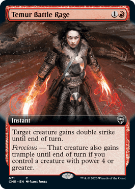 [671]【EN】【FOIL】■拡張アート■ティムールの激闘/Temur Battle Rage【CMR】[C][赤]