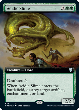[673]【EN】【FOIL】■拡張アート■酸のスライム/Acidic Slime【CMR】[U][緑]