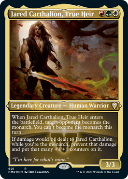 [601]【EN】【エッチングFOIL】真の後継者、ジャレッド・カルサリオン/Jared Carthalion, True Heir【CMR】[R][多色]