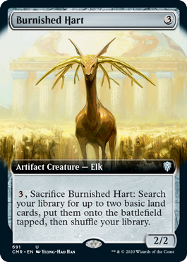 [691]【EN】【FOIL】■拡張アート■つややかな雄鹿/Burnished Hart【CMR】[U][茶]