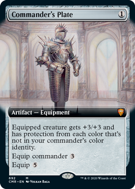 [692]【EN】【FOIL】■拡張アート■統率者の板金鎧/Commander's Plate【CMR】[M][茶]