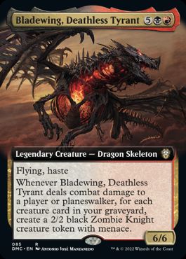 [085]【EN】■拡張アート■不死の暴君、刃の翼/Bladewing, Deathless Tyrant【DMC】[R][多色]