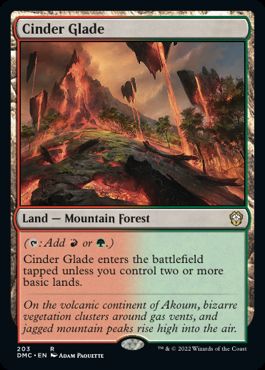 [203]【EN】燃えがらの林間地/Cinder Glade【DMC】[R][土地]