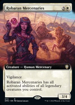 [072]【EN】【FOIL】■拡張アート■ロバラン傭兵団/Robaran Mercenaries【DMC】[R][白]