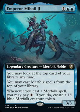 [073]【EN】【FOIL】■拡張アート■皇帝ミハイル二世/Emperor Mihail II【DMC】[R][青]
