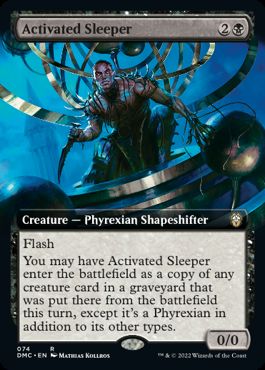 [074]【EN】【FOIL】■拡張アート■目覚めた潜伏工作員/Activated Sleeper【DMC】[R][黒]