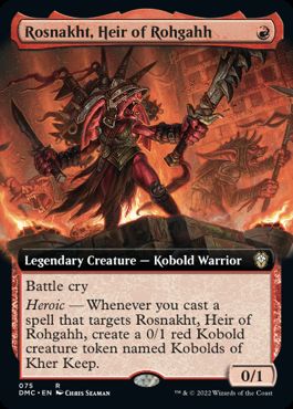 [075]【EN】【FOIL】■拡張アート■ロフガフフを継ぐ者、ロズナクフト/Rosnakht, Heir of Rohgahh【DMC】[R][赤]