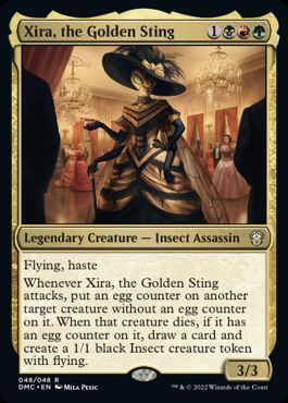 [048]【EN】【FOIL】黄金の一刺し、ジラ/Xira, the Golden Sting【DMC】[R][多色]