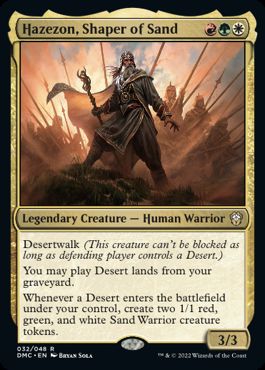 [032]【EN】【FOIL】砂の造物師、ハゼゾン/Hazezon, Shaper of Sand【DMC】[R][多色]