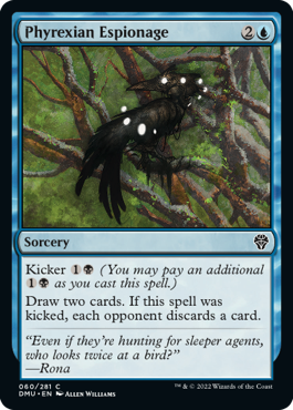 [060]【EN】ファイレクシア流諜報術/Phyrexian Espionage【DMU】[C][青]