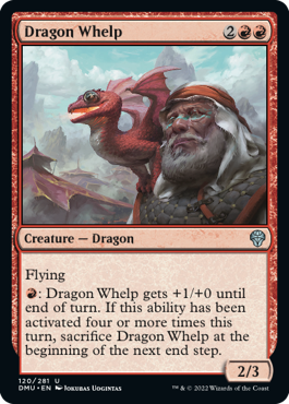 [120]【EN】チビ・ドラゴン/Dragon Whelp【DMU】[U][赤]
