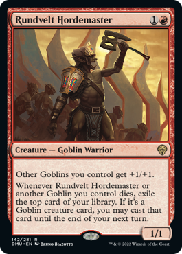 [142]【EN】ランドヴェルトの大群率い/Rundvelt Hordemaster【DMU】[R][赤]