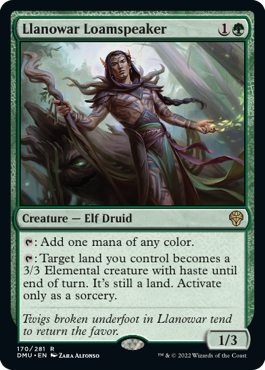 [170]【EN】ラノワールの壌土語り/Llanowar Loamspeaker【DMU】[R][緑]