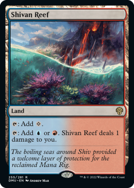 [255]【EN】シヴの浅瀬/Shivan Reef【DMU】[R][土地]