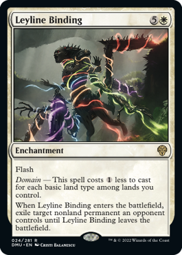 [024]【EN】【FOIL】力線の束縛/Leyline Binding【DMU】[R][白]