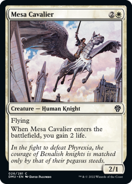 [026]【EN】【FOIL】メサの騎兵/Mesa Cavalier【DMU】[C][白]
