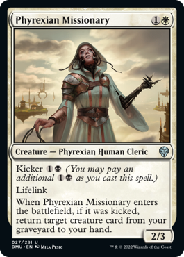 [027]【EN】【FOIL】ファイレクシアの宣教師/Phyrexian Missionary【DMU】[U][白]