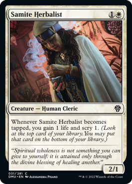 [031]【EN】【FOIL】サマイトの薬草医/Samite Herbalist【DMU】[C][白]