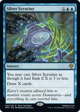 [065]【EN】【FOIL】銀の精査/Silver Scrutiny【DMU】[R][青]