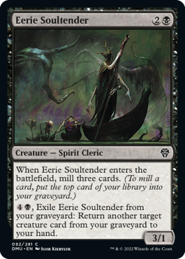 [092]【EN】【FOIL】不気味な魂の守護者/Eerie Soultender【DMU】[C][黒]