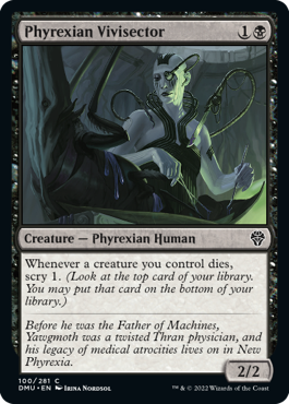 [100]【EN】【FOIL】ファイレクシアの生体解剖者/Phyrexian Vivisector【DMU】[C][黒]