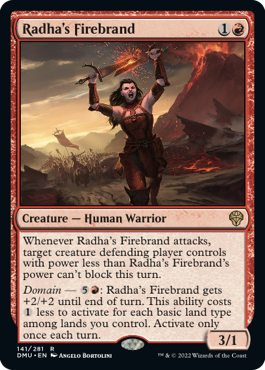 [141]【EN】【FOIL】ラーダの扇動者/Radha's Firebrand【DMU】[R][赤]