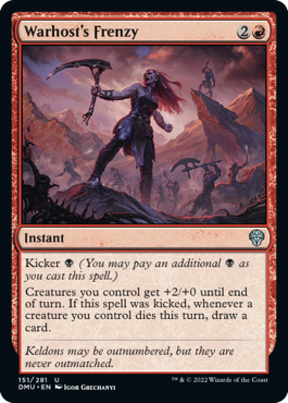 [151]【EN】【FOIL】戦元の熱狂/Warhost's Frenzy【DMU】[U][赤]