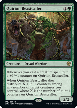 [175]【EN】【FOIL】クウィリーオンの獣呼び/Quirion Beastcaller【DMU】[R][緑]
