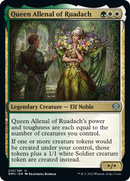 [210]【EN】【FOIL】ルアダッハの女王オーリナル/Queen Allenal of Ruadach【DMU】[U][多色]