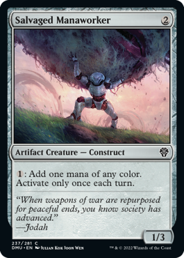 [237]【EN】【FOIL】発掘されたマナ労働機/Salvaged Manaworker【DMU】[C][茶]