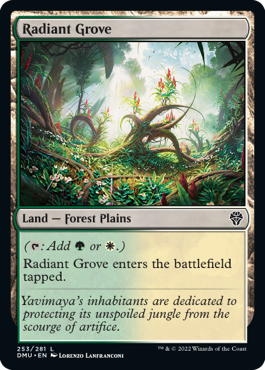 [253]【EN】【FOIL】光輝の木立ち/Radiant Grove【DMU】[C][土地]