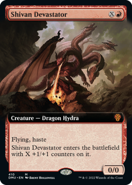 [410]【EN】■拡張アート■シヴの壊滅者/Shivan Devastator【DMU】[M][赤]