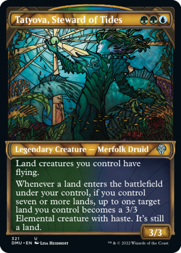 [321]【EN】■ショーケース■潮に仕えるもの、タトヨヴァ/Tatyova, Steward of Tides【DMU】[U][多色]
