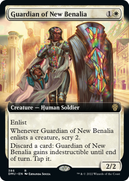 [386]【EN】【FOIL】■拡張アート■新ベナリアの守護者/Guardian of New Benalia【DMU】[R][白]