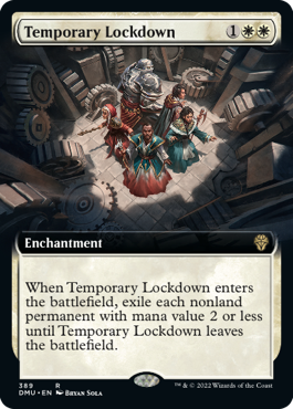 [389]【EN】【FOIL】■拡張アート■一時的封鎖/Temporary Lockdown【DMU】[R][白]