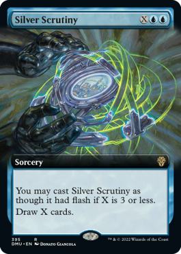 [395]【EN】【FOIL】■拡張アート■銀の精査/Silver Scrutiny【DMU】[R][青]