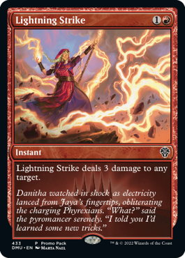 [433]【EN】【FOIL】■PROMO■稲妻の一撃/Lightning Strike【DMU】[C][赤]
