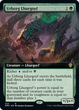 [420]【EN】【FOIL】■拡張アート■アーボーグのルアゴイフ/Urborg Lhurgoyf【DMU】[R][緑]