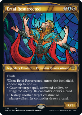 [339]【EN】【テクスチャーFOIL】■ショーケース■復活したアーテイ/Ertai Resurrected【DMU】[R][多色]